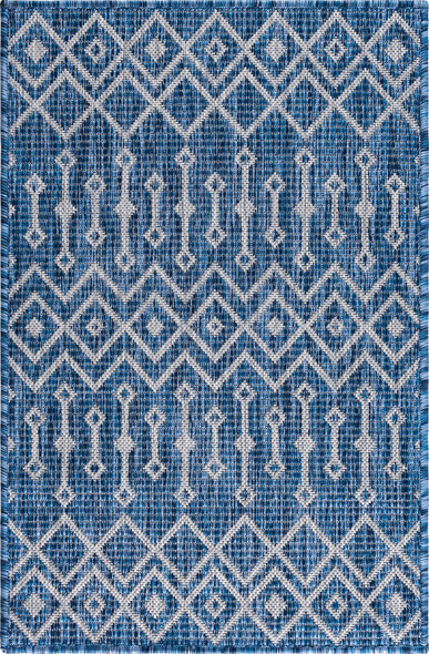 beige and black area rug Unique Loom Area Rugs Blue/Ivory Machine Made; 3x2