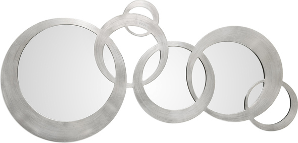 floor mirror with mirror frame Uttermost Silver Rings Modern Mirrors Solid Wood Frame, Featuring A Timeless Contemporary Design Of Linked, Uneven Rings, Hand Finished In A Lightly Antiqued Silver Leaf.