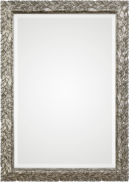 long tall mirror Uttermost Silver Leaves Mirror This Flowing Leaf Design Features A Delicate, Three-dimensional Texture, Finished In A Lightly Burnished Metallic Silver.