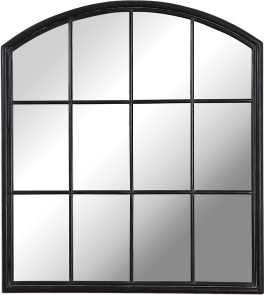 round decorative mirrors for living room Uttermost Aged Black Arch Mirror This Arch Top, Window Inspired Mirror Was Created Using Handcrafted Iron That Is Finished In A Rustic Aged Black Accented With Light Gray Distressing.