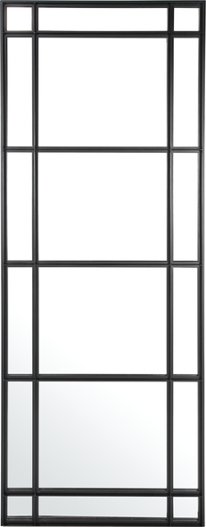 tall decorative mirror Uttermost Large Rectangular Mirror This Mirror Features A Heavy Iron Frame With Deep Channels Inspired By Old Warehouse Windows, Finished In Satin Black. May Be Hung Horizontal Or Vertical.