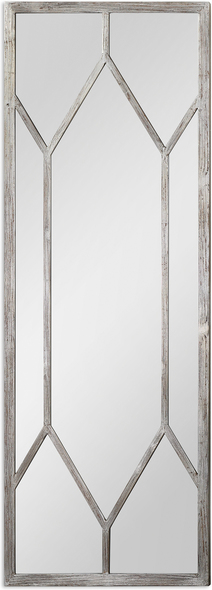 modern bathroom round mirror Uttermost Oversized Mirrors Distressed Silver Leaf With Noticeable Wood Grain. Grace Feyock