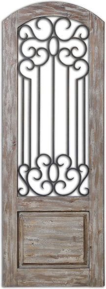 floral pictures for wall Uttermost Wall Panel Distressed Solid Wood Accented With A Taupe-gray Wash And Hand Forged Metal Details Finished In An Aged Rust Bronze. Grace Feyock