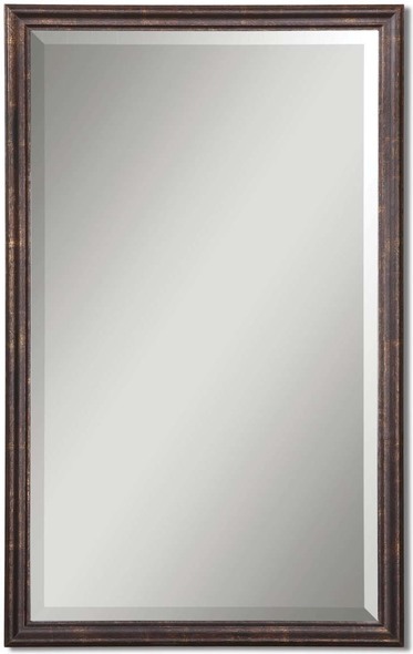 tall mirror decor Uttermost Antique Bronze Vanity Mirrors Distressed Bronze With Gold Leaf Highlights.