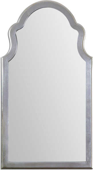 silver victorian mirror Uttermost Arched Silver Mirrors Lightly Antiqued Silver Leaf Finish. NA