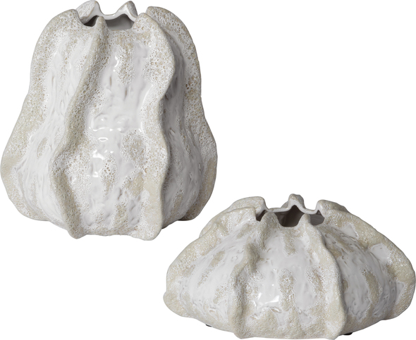 clear glass vase ikea Uttermost Vases Urns & Finials Taking Cues From Coastal Style, These Ceramic Vases Are Finished In An Ivory And Beige Glaze With Noticeable Sand Texture And Organic Curved Lines. Sizes: S-10x5x10, Lg-8x9x8.