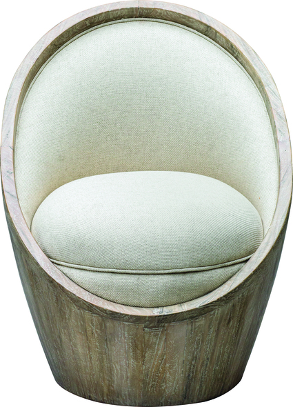 grey leather club chair Uttermost  Accent Chairs & Armchairs Designed To Offer Style And Comfort Simultaneously, Constructed From Solid Plantation-grown Mahogany Wood Finished In A Warm Oatmeal With A Light Gray Wash, And Neatly Tailored In A Soft Flax Linen Fabric.