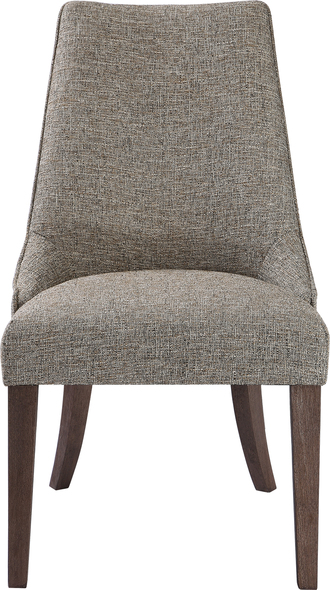 black velvet occasional chair Uttermost  Accent Chairs & Armchairs Gracefully Shallow Side Wings And Tall, Tapered Legs Make A Sophisticated Statement In Rich Earth Tones In A Slubbed Woven Polyester With Dark Walnut Finished Birch. Seat Height Is 19".