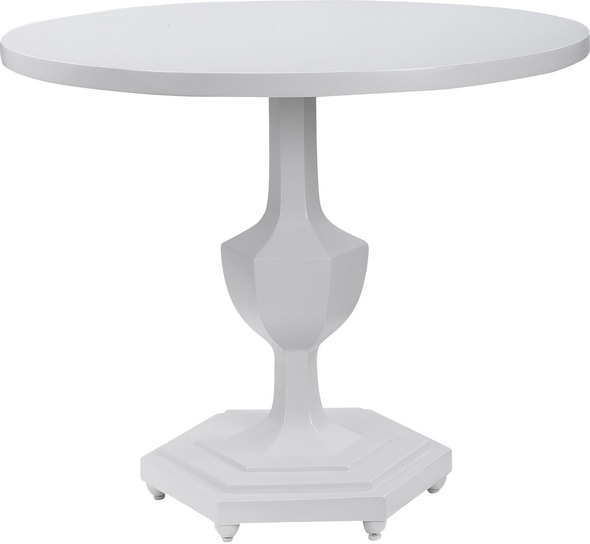 small coffee table with drawers Uttermost Accent & End Tables Showcasing A Geometric Shaped Base, This Traditionally Inspired Foyer Table Is Finished In Gloss White Giving It An Updated Modern Feel.