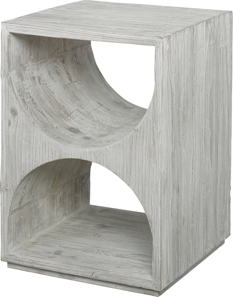 console desk Uttermost Accent & End Tables Influenced By Scandinavian Style, This Side Table Is Constructed From Solid Fir Wood With Simple Carved Cut Outs And Is Finished In A Distressed Ivory With Rub-through Details. Solid Wood Will Continue To Move With Temperature And Humidity Changes, Which Can Result In Cracks And Uneven Surfaces, Adding To Its Authenticity And Character.