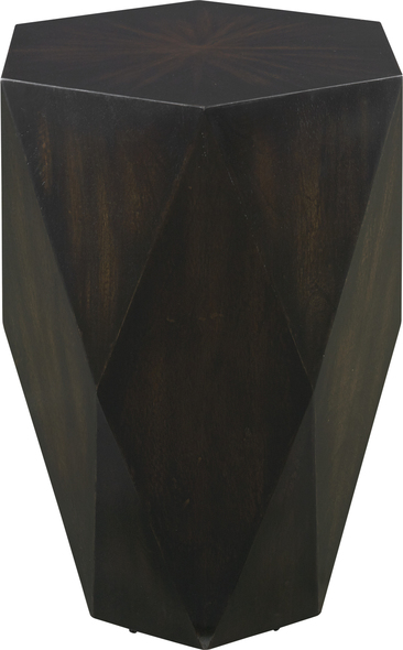 table design for home Uttermost Accent & End Tables This Unique Geometric Table Features A Sunburst Top In Mango Veneer With A Worn Black Finish With Natural Distressing, Rubbed To Reveal Honey Undertones.
