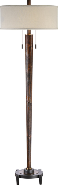 led kitchen light fittings Uttermost Burnished Oak Floor Lamp Tapered Columns Made Of Plantation Grown Hardwood, Finished In A Lightly Burnished Oak Stain, Accented With Plated Antique Brass Highlights And Rust Black Details.