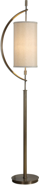 tall lamp shades for floor lamps Uttermost Antique Brass Floor Lamp Antique Brass Plated Steel, Featuring A Gracefully Curved Double Banded Design That Gives The Illusion Of A Suspended Shade.