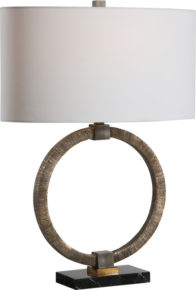 black metal bedside lamp Uttermost Aged Gold Table Lamp Inspired By Tribal And Bohemian Styles, This Table Lamp Features A Heavily Antiqued Gold Finish With Hand Carved Texture, Dark Bronze Accents And A Black Marble Foot.