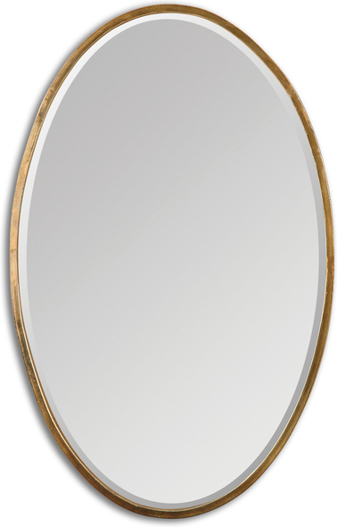 uttermost leaner mirror Uttermost Gold Oval Mirrors Metal Frame Finished In A Heavily Antiqued Plated Gold.