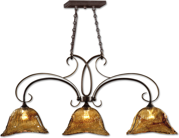 light inside shower Uttermost Kitchen Island Lights Oil Rubbed Bronze With Toffee Art Glass Shades. Carolyn Kinder