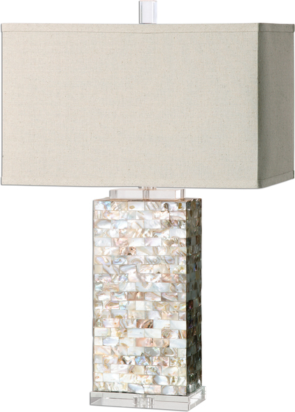 modern led table lamp Uttermost Capiz Shell Lamps Table Lamps Layered Capiz Shell Tiles Accented With Crystal Details.