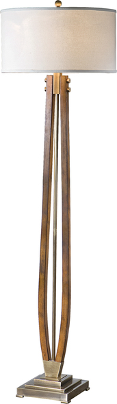 branch sconce Uttermost Burnished Wood Floor Lamp Floor Lamps Solid Wood Supports Finished In A Burnished Honey Stain, Accented With Plated, Brushed Coffee Bronze Iron Details.