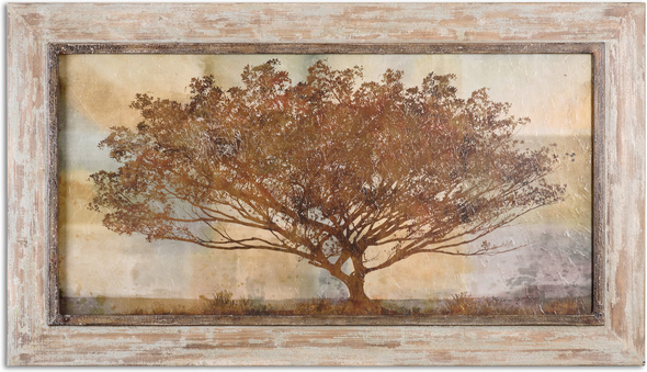 colourful canvas wall art Uttermost Leaf / Floral Art Reclaimed Wood Look. Light Wood Undertone With Heavy Distressing Using Pale Blue Gray & Taupe Paint With An All Over Gray Wash. Inner Lip Is Raised With A Darker Brown Wood Undertone. Heavy Distressing Using Gray And Taupe Paint & All Over Gray Wash