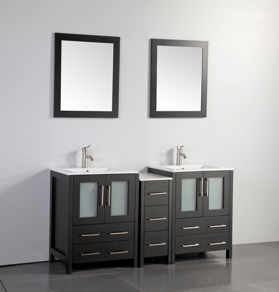 60 inch double vanity bathroom Vanity Art Espresso