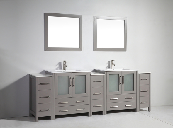 60 inch single sink bathroom vanity with top Vanity Art Gray