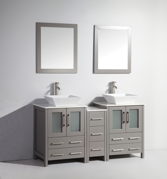 sink and cabinet Vanity Art Gray