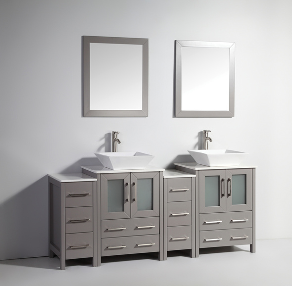 custom made vanity units Vanity Art Gray