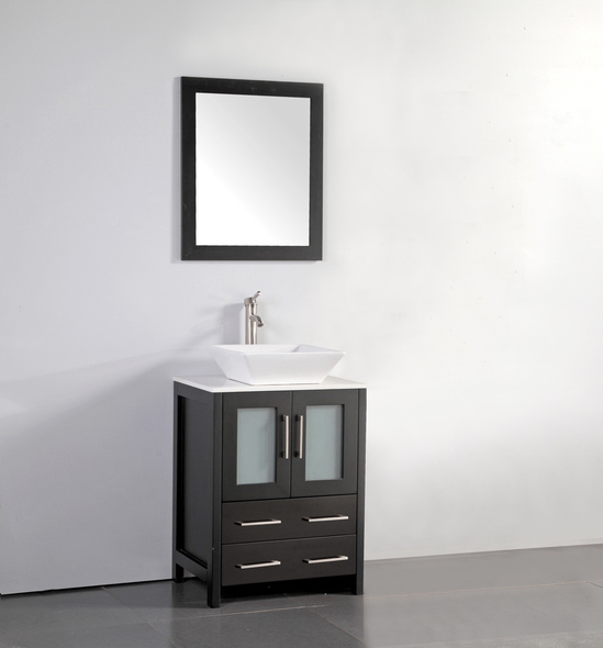 rustic vanity unit with sink Vanity Art Espresso
