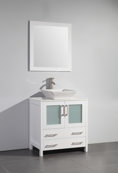 modern corner vanity Vanity Art White