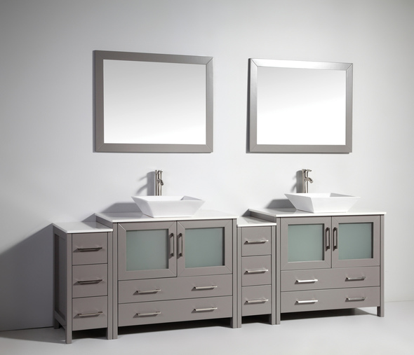 small toilet vanity unit Vanity Art Gray