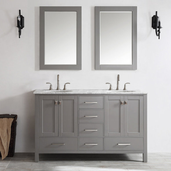 rustic bathroom vanities with tops Vinnova Grey Finish