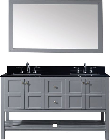 walnut bathroom cabinets Virtu Bathroom Vanity Set Medium Transitional