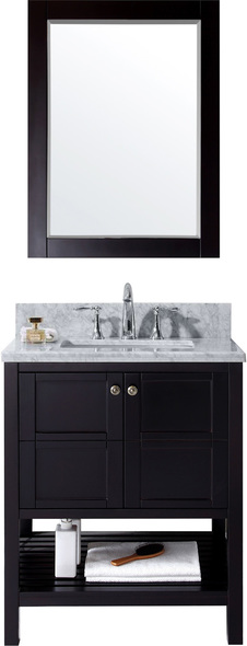 small corner sink with cabinet Virtu Bathroom Vanity Set Dark Transitional