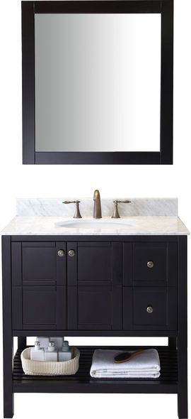 30 vanity base Virtu Bathroom Vanity Set Dark Transitional