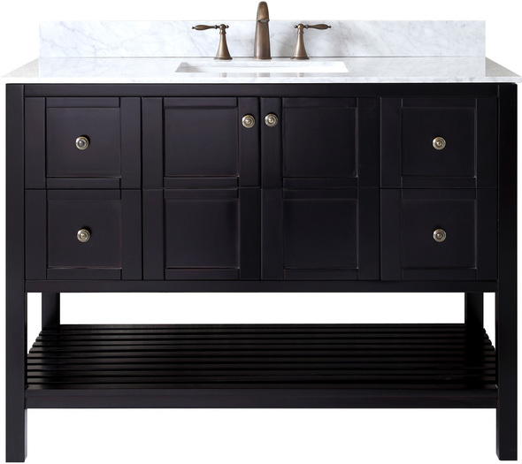 60 inch vanities with one sink Virtu Bathroom Vanity Set Dark Transitional