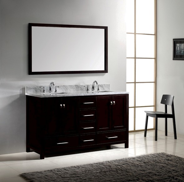 rustic double sink vanity Virtu Bathroom Vanity Set Dark Transitional