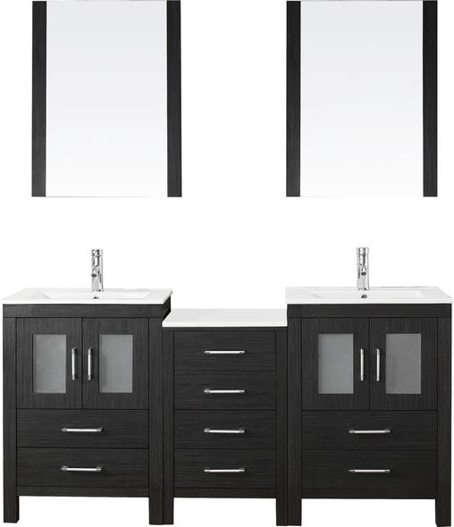 rustic vanity unit with sink Virtu Bathroom Vanity Set Dark Modern
