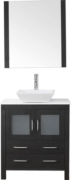 small corner bathroom sink with cabinet Virtu Bathroom Vanity Set Dark Modern