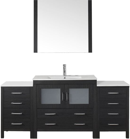 oak vanity with sink Virtu Bathroom Vanity Set Dark Modern