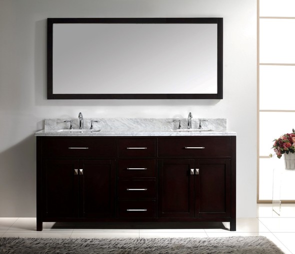 72 natural wood vanity Virtu Bathroom Vanity Set Dark Transitional