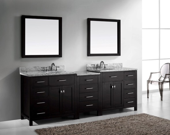 72 vanity double sink Virtu Bathroom Vanity Set Dark Transitional