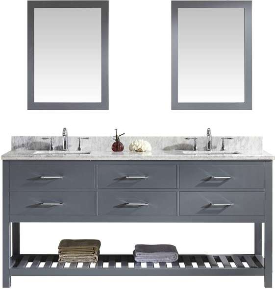 white oak double vanity Virtu Bathroom Vanity Set Medium Transitional