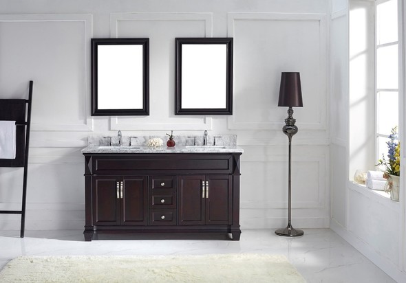 rustic vanity unit with sink Virtu Bathroom Vanity Set Dark Transitional