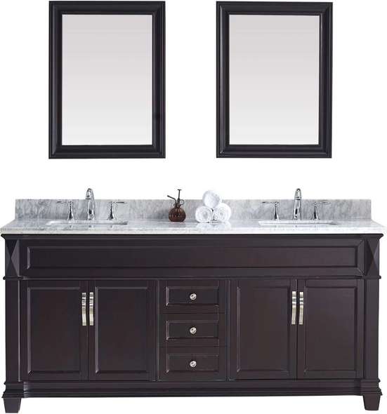 twin sink vanity unit Virtu Bathroom Vanity Set Dark Transitional
