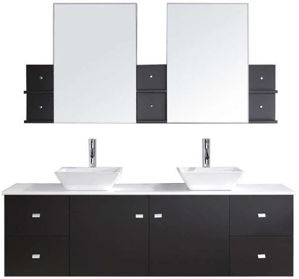 bathroom counter cabinet Virtu Bathroom Vanity Set Dark Modern