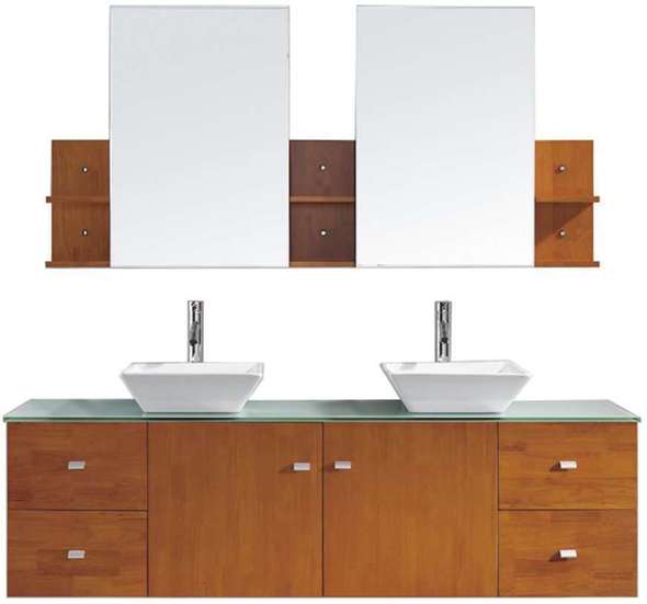 small toilet and sink unit Virtu Bathroom Vanity Set Honey Oak Modern