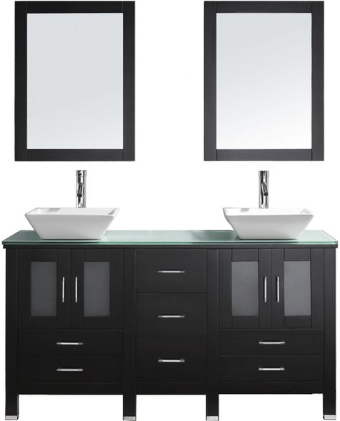 bathroom vanity sale clearance Virtu Bathroom Vanity Set Dark Modern