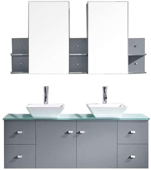 bathroom vanity 60 inch double sink Virtu Bathroom Vanity Set Medium Modern