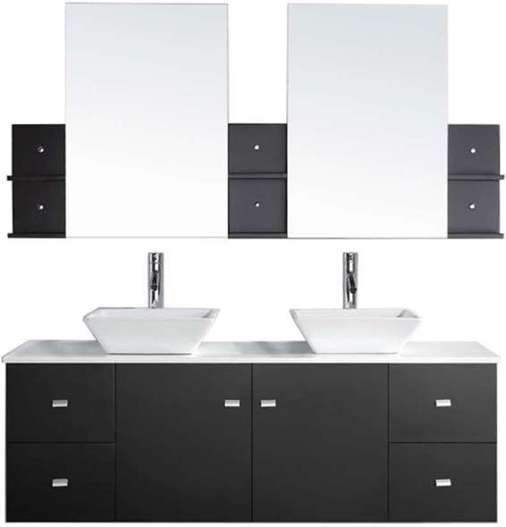 72 natural wood vanity Virtu Bathroom Vanity Set Dark Modern