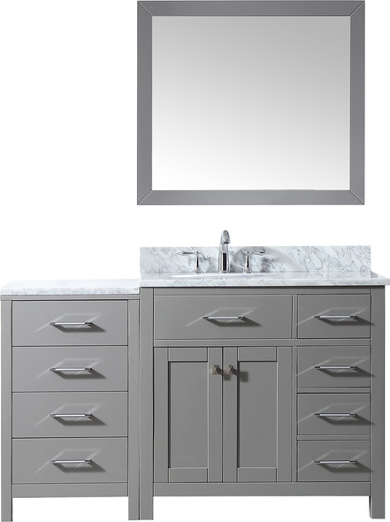 50 inch vanity top with sink Virtu Bathroom Vanity Set Light Transitional